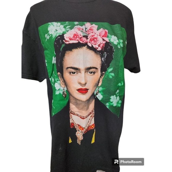 Frida Kahlo Black Short Sleeve T-Shirt Size Medium - Picture 2 of 5